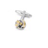 Gold Silver Knot Cufflinks Two Tone Elegant Look Premium Quality