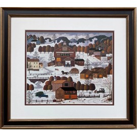 Charles Wysocki "Harley's Feed Store" New CUSTOM FRAMED Art Americana