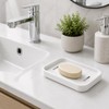 Draining Soap Dish 2-Pack – Holder for Bathroom & Kitchen