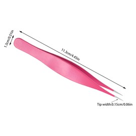 2pcs Precision Eyebrow Tweezers for Ingrown Hair Remover Sharp Blackhead Remover Stainless Steel Tweezers for Men & Women(Purple)