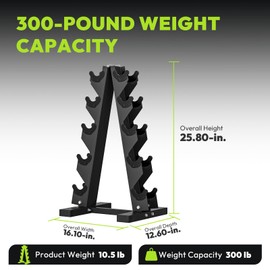 HANDBODE Dumbbell Rack 5 Tier, Dumbbell Rack Stand Only, A-Frame Dumbbell Weight Rack, Weight Holders for Free Weights for Home Gym