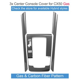 Birbenben Center Console Cover for Mazda CX50 2026 2025 2024 2023, Not for CX 50 Hybrid, 3PCS Carbon Fiber Gear Shift Panel Box Covers Trim Protection, Console Frame for CX-50 Car Interior Accessories