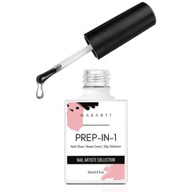 Makartt 3-in-1 Gel Nail Glue - Brush-On Base Coat & Slip Solution Nail Art Nail Care - Pattern Name: 1 PCS UV Nail Glue