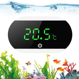 Brifit Aquarium Thermometer Digital, Mini Aquarium Thermometer with LED Display, Touch Wake-up, ℃/℉ Switch, Precise Water Thermometer for Aquarium, Wireless Aquarium Thermometer for Freshwater Marine