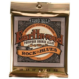 Ernie Ball Earthwood Rock & Blues Phosphor Bronze Acoustic Guitar Strings 3-pack, 10-52 Gauge (P03451)