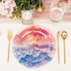ejonirinjonir EI 60pcs Disposable Plastic Plates Pink and Blue Heavy