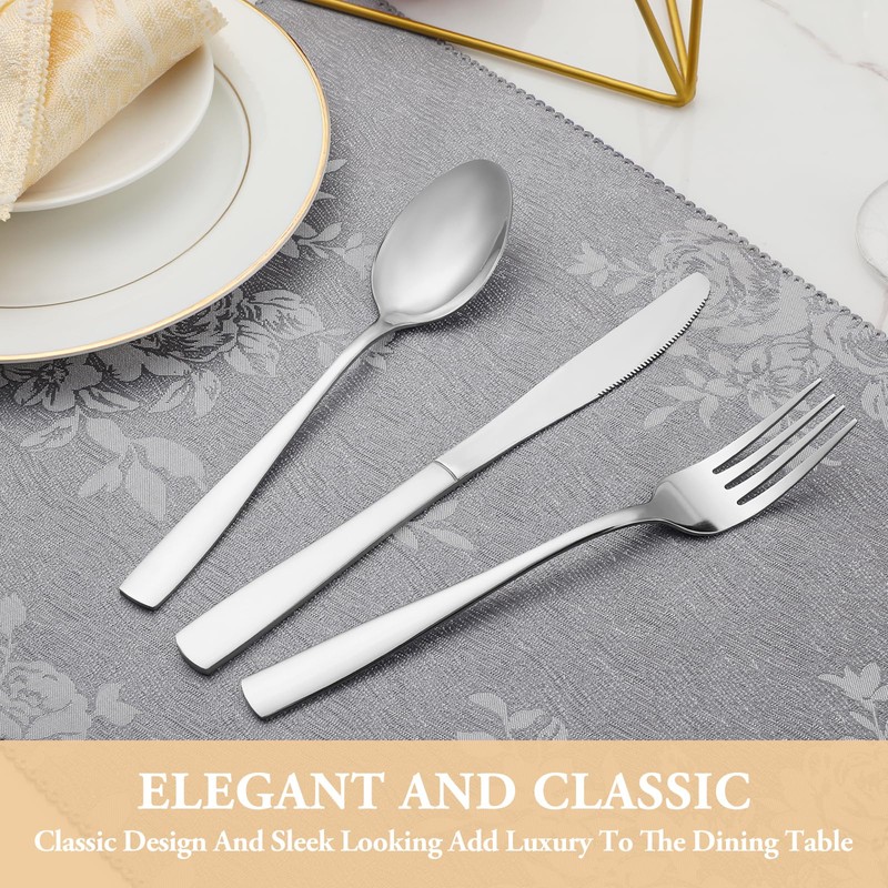 30 Piece Silverware Set Service for 6,Premium Stainless Steel Flatware