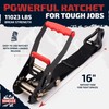 Vehiclex Combo Axle Tie Down Straps 4PK — 2"x9.5ft Integrated