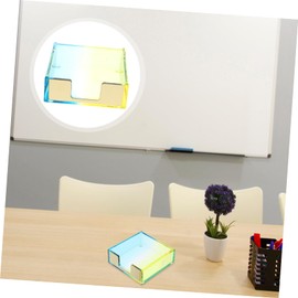 TEHAUX Acrylic Notepad Holder Built Memo Dispenser Gradient Design Multi-Functional Office Supplies for Easy Access to Note Papers and Desk Organization