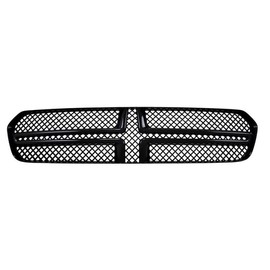 Fuel Rider Grille Inserts Overlay Trim for Front Grille Compatible with 2014-2022 Dodge Durango - Gloss Black ABS Snap On Full Cross Hair with Mesh Inserts - Car Truck Accessories