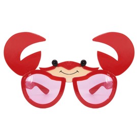 P'TIT CLOWN Fantasy Glasses - Funny Party Glasses - Adults - Perfect for Costume, Carnival, Cosplay, Cocktail Evening, Tropical Party - Plastic (Crab Glasses)