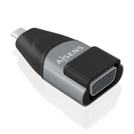 AISENS Adapter Converter Aluminium USB-C to VGA HDB15/H Grey