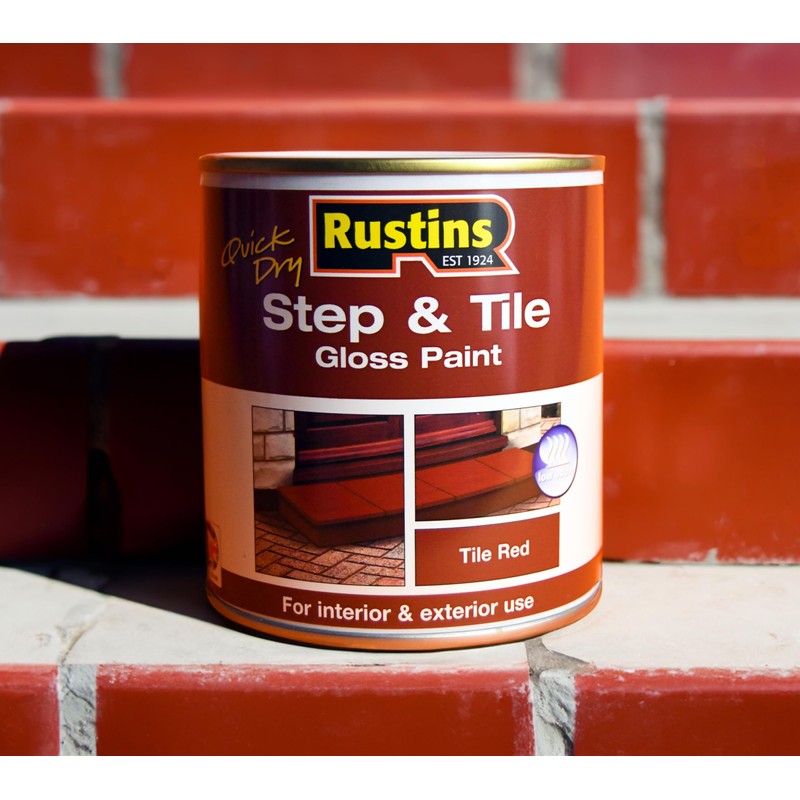 Rustins Quick Dry Step & Tile Paint Red 250ml