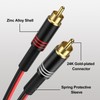 J&D RCA to Speaker Wire Adapter, 2 Pack 20AWG 3.3
