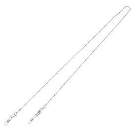 Pearl ICG-11 050846 Glasses Chain, Glasses Strap, 26.4 inches (67 cm), Brass, Anti-Slip Glasses Band, Made in Japan, Blue