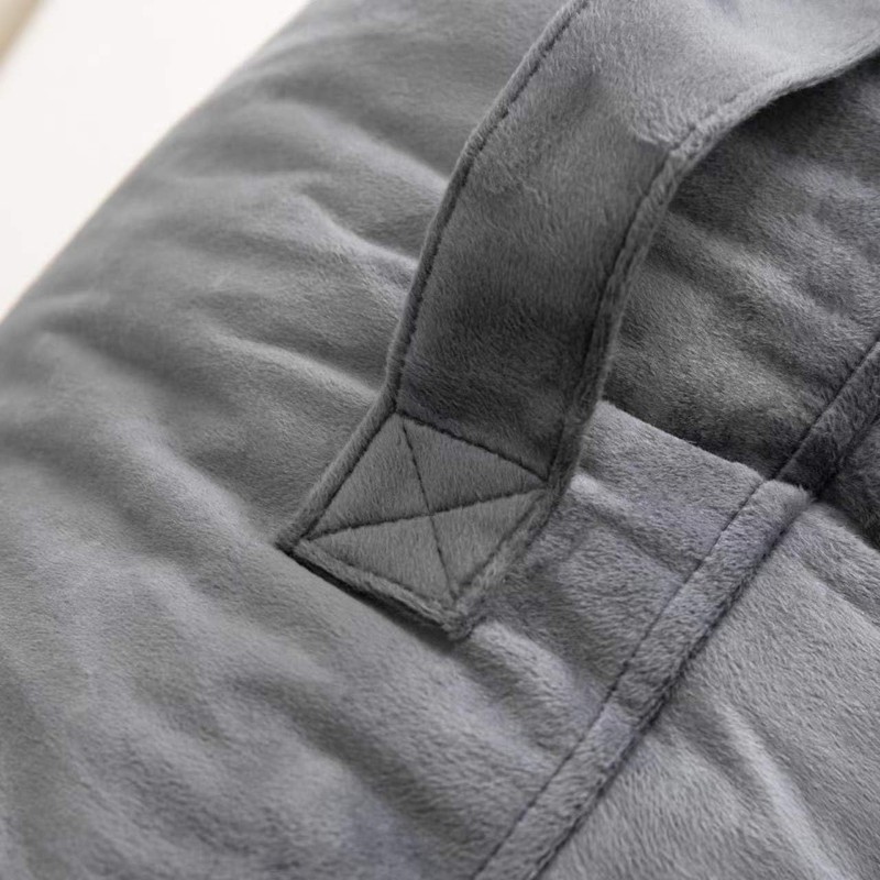 MENHIRY Grey Reading Pillow Back Rest Pillow with Arms, Pockets