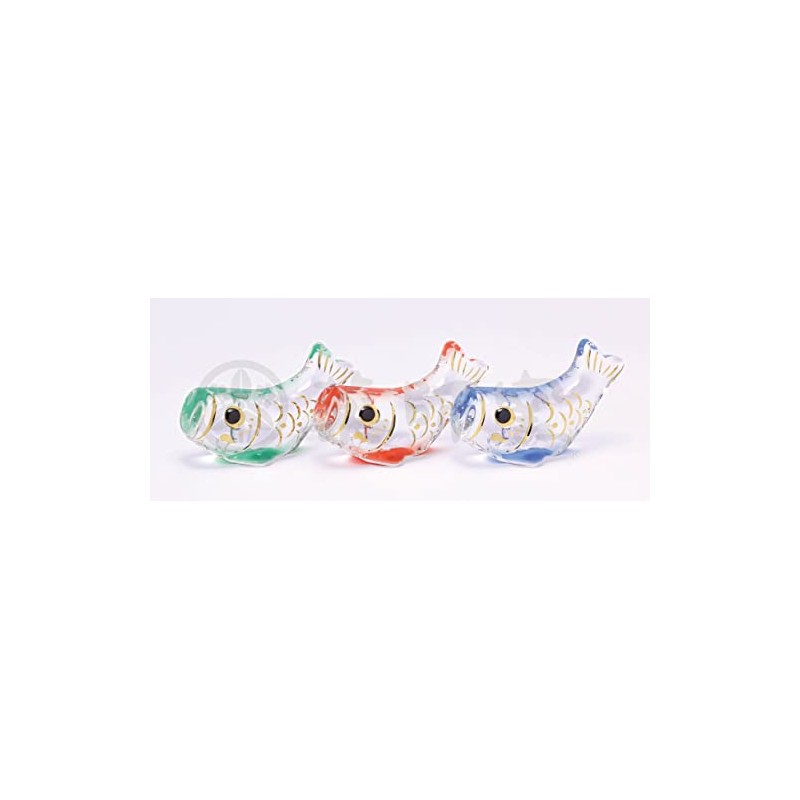 Yakushi Kiln Crystal Carp Streamer Set (Chopstick Rest, Three Colors)