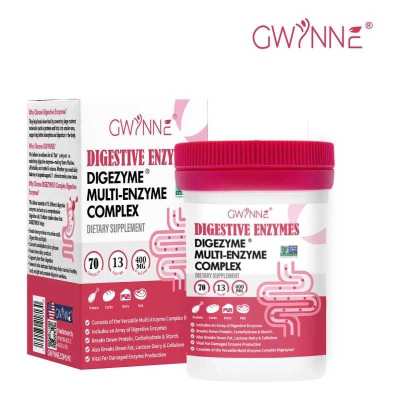Gwynne Enzimas Digestivas - 13 Enzimas 400mg Para Salud Digestiva