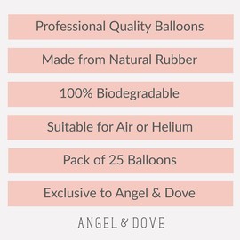 ANGEL & DOVE 25 White Funeral Balloons 'Forever In Our Hearts' Biodegradable - for Memorial, Celebration of Life
