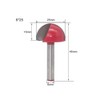 DingGreat 4Pcs 6mm Shank Round Nose Cove Core Box Router