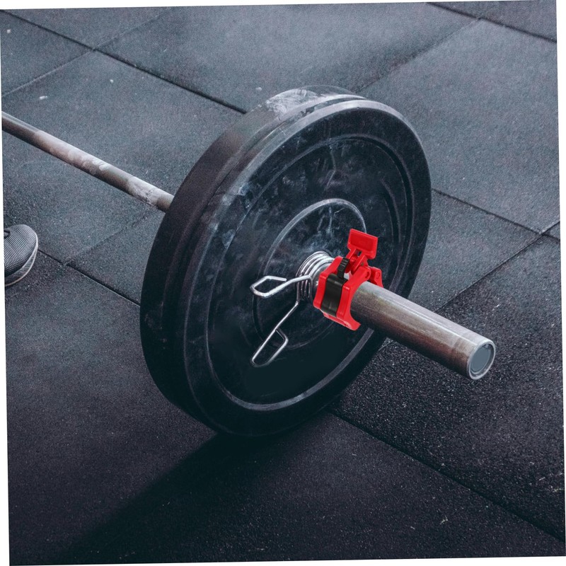 Ciieeo 1 Pair Barbell Clip Weightlifting Barbell Collars Grips for