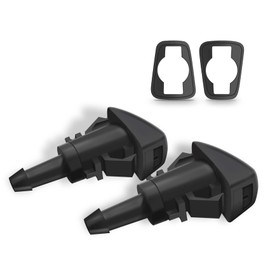 2 PCS Front Windshield Washer Nozzles, Windshield Washer Spray Jet Kit Replacement for Chrysler, Dodge, Jeep, Replaces OEM #: 4805742AB / 5113049AA / 55077460AA / 5303833AA / 5116079AA