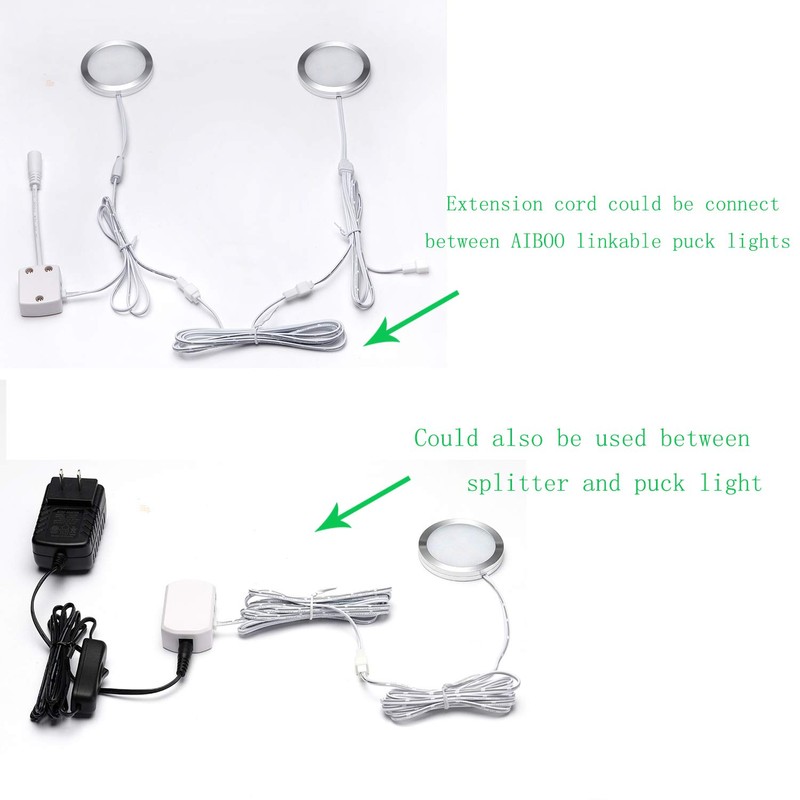 Flexible Extendable Cables for AIBOO LED Under Cabinet Lighting Kit