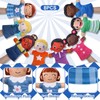 Poen 8 Pcs Hand Puppets Set for Kids Multicultural Hand