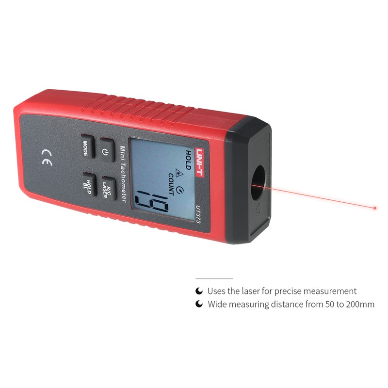 UNI-T UT373 Handheld LCD Digital Tachometer Speedometer Tach Meter Measuring