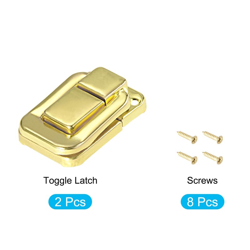 METALLIXITY Toggle Catch Lock (40mm x 27mm) 2Pcs, Iron Hasp