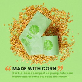 RAYTID Compostable Food Waste Bags 6L 150 food bin Bags EN13432 Home Compost bin liners