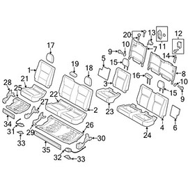 Ford Oem Headrest Cover Fl3z18501a04ab Image 17