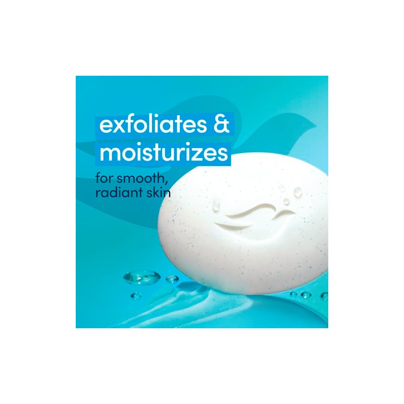 Dove Barra de Belleza Suavizante para Piel Sensible, Exfoliante Suave,