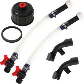 Calvana Fuel Jug Hose 3044 Replacement Kit with 2 Fuel Hoses with Valve, 2 X-Shaped Hose Benders, Tank Cap Plug, Compatible with VP Racing Fuel Jug, 5.5 and 10 Gallon Fuel Cans, Dirt Bike Accessories