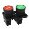 mxuteuk Momentary Start Stop Switch Push Button + 1NC Red