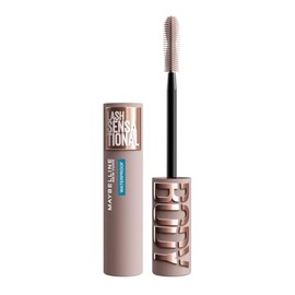 Maybelline Lash Sensational Body - Máscara impermeable, fórmula de volumen y longitud para levantamiento de pestañas 24 horas, resistente a las manchas y a los grumos, muy negro