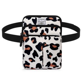 HUA ANGEL Fanny Pack Multifunctional Waist Bag Men Women 3 Zip Compartment Crossbody Bag Cellphone Pouch Belt Bum Bag Fanny Pack Hip Bag with Shoulder Strap for Running Walking Sports Travel