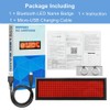 LED Name Tag, OUHL Upgraded Rechargeable LED Badge Scrolling Mini