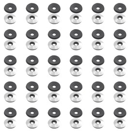 Swpeet 60Pcs #10 x 1/2"- M4.8 x14mm Stainless Steel Neoprene EPDM Bonded Sealing Washers Gasket Assortment Kit, Rubber Bonded Sealing Washers for Screws