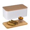 HOME PALETTE Large Bread Box for Kitchen Countertop Corner Breadbox