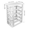 Operitacx 5 Plastic Storage Drawers, Multifunctional Clear Storage Drawers Tower