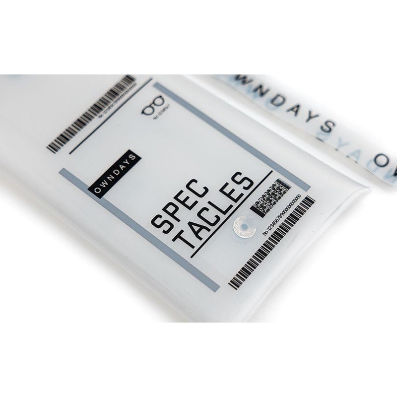 OWNDAYS CASE001-2S Women's Glasses Case, Slim, Stylish, Clear, Cute, Lightweight,