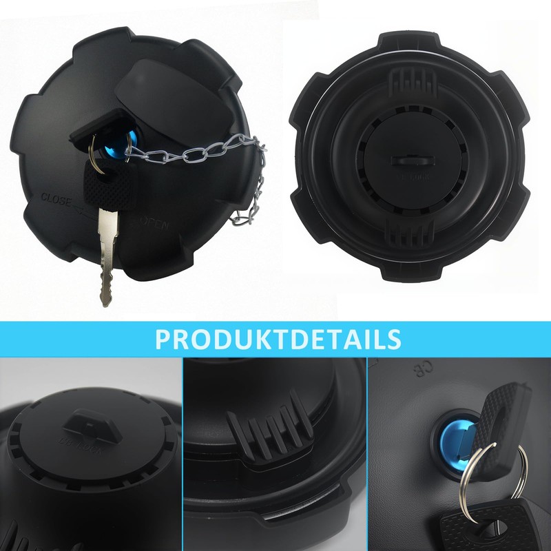 Meyola 80 mm Fuel Cap Black with 2 Keys, Chain