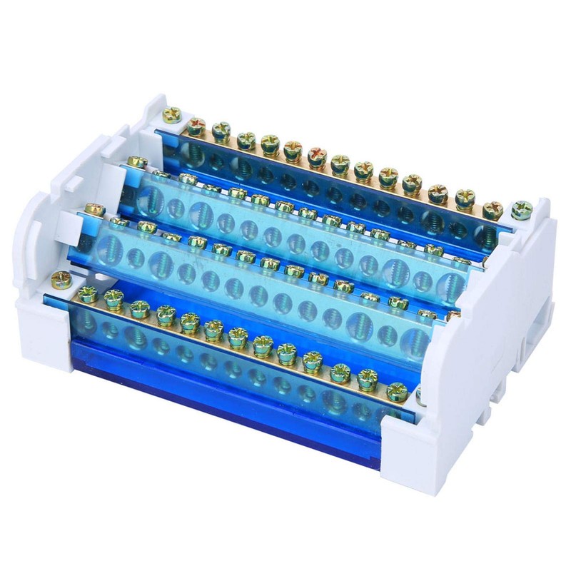 Terminal Block Busbar, 4 Input 56 Output Single-Phase Distribution Box