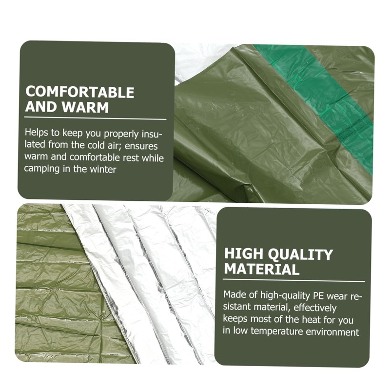 VICASKY Emergency Survival with Thermal Blanket Tent Portable Insulated Outdoor
