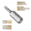 HARFINGTON 5pcs Flat Head Screwdriver Bit 1/4" Hex Shank SL3