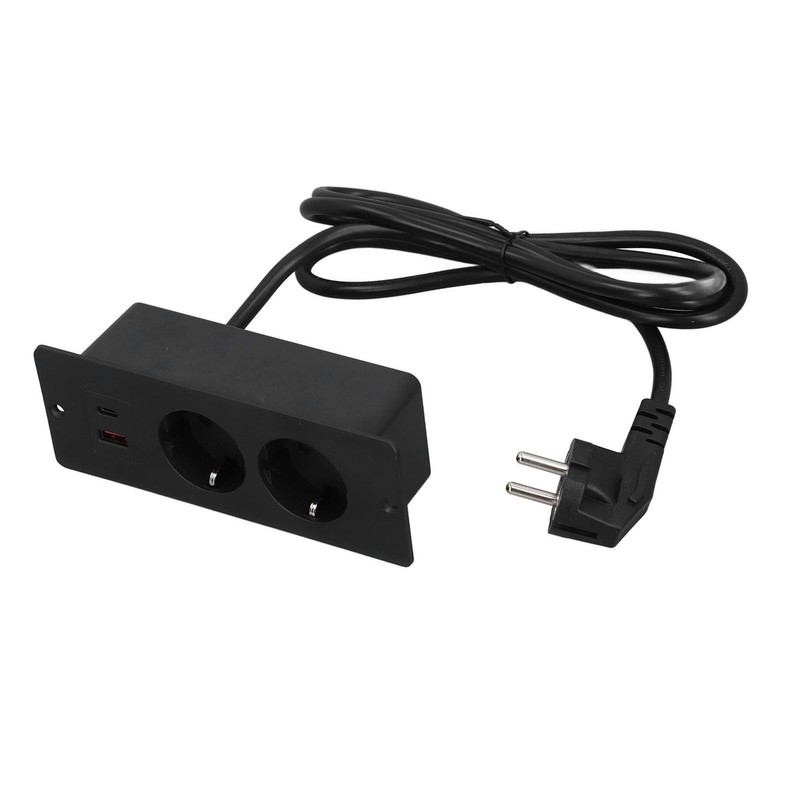 Recessed Socket 2 Outlets with PD20W USB C USB A