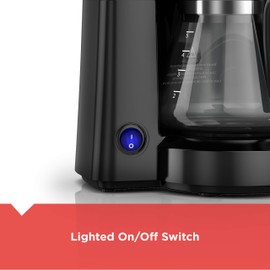 BLACK+DECKER CM0700B 4-in-1 5-Cup Coffee Station Coffeemaker, Light Black