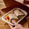 zappy 32oz Disposable Salad Bowls with Lids, Sugarcane Fiber Paper
