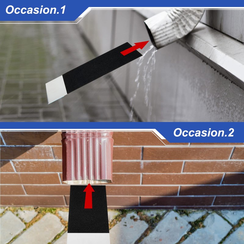 4 Pcs Downspout Silencer Gutter Insert Downspout Insert, 11 x